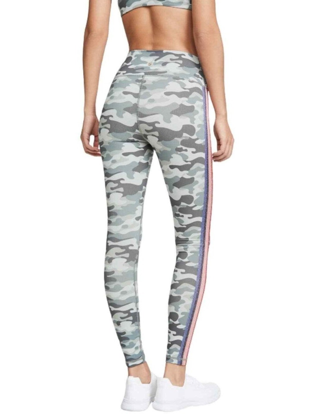 Spiritual Gangster Camo Print Perfect Glitter Stripe Leggings medium